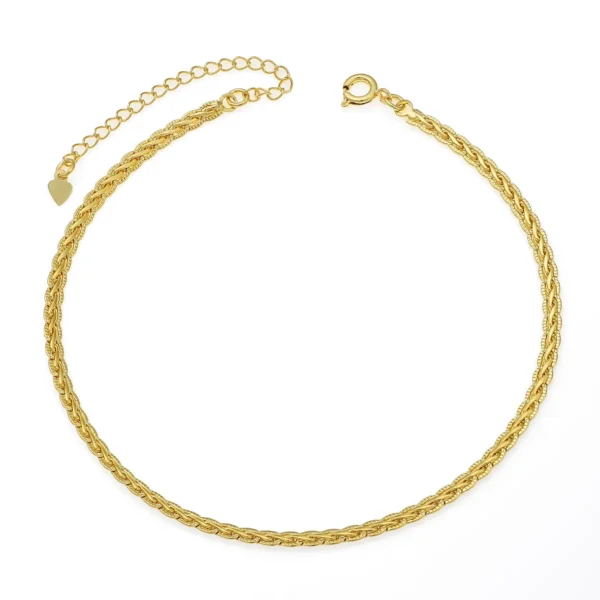 Pulseira Trama Italiana Folheado a Ouro