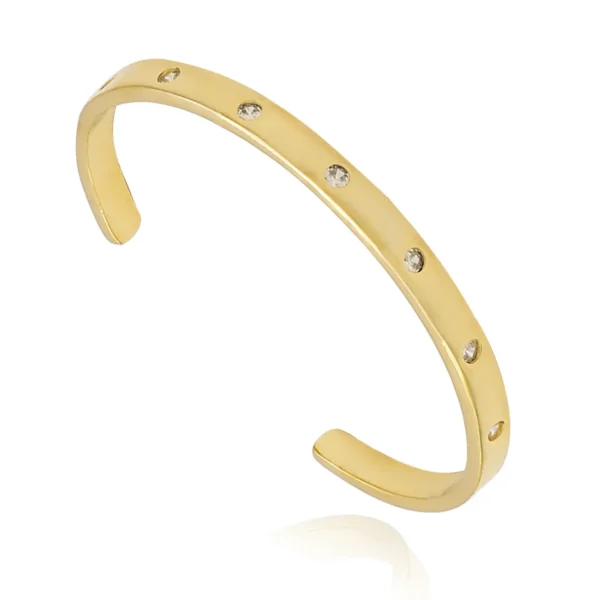 Pulseira/Bracelete Dourado decoração de strass