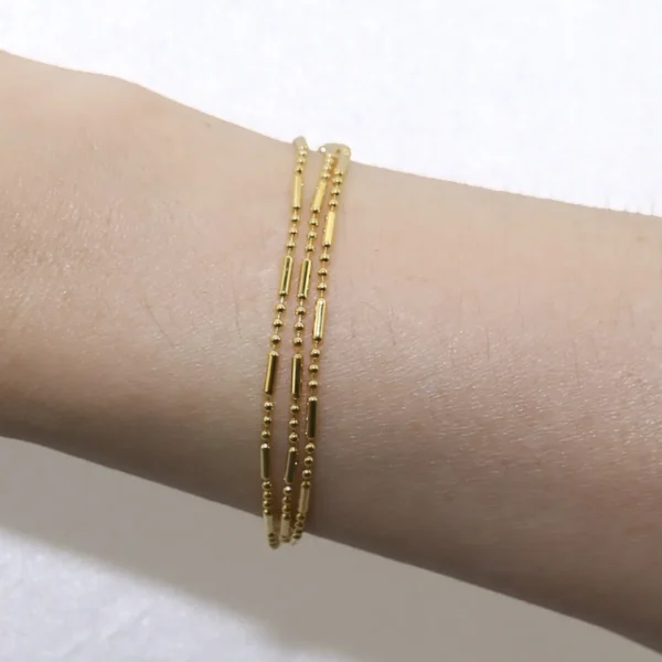 Pulseira/Bracelete Dourado decoração de nó