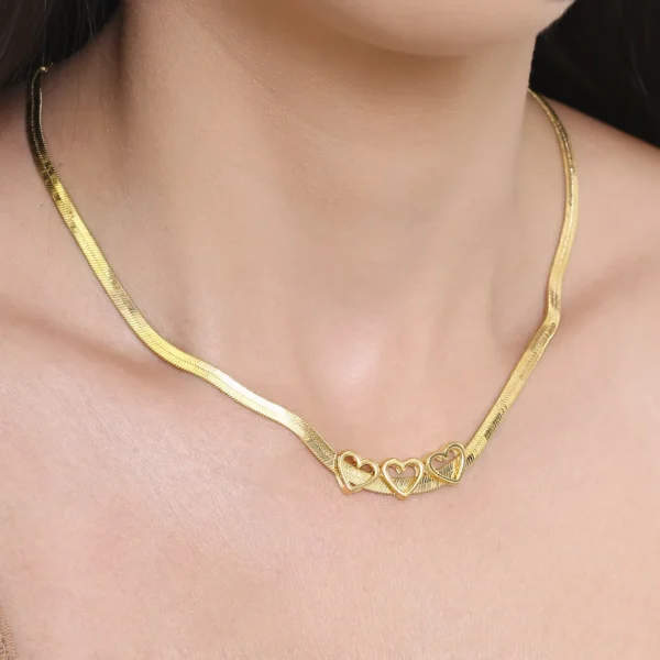 Corrente Feminina Serpente Folheado Ouro 18k